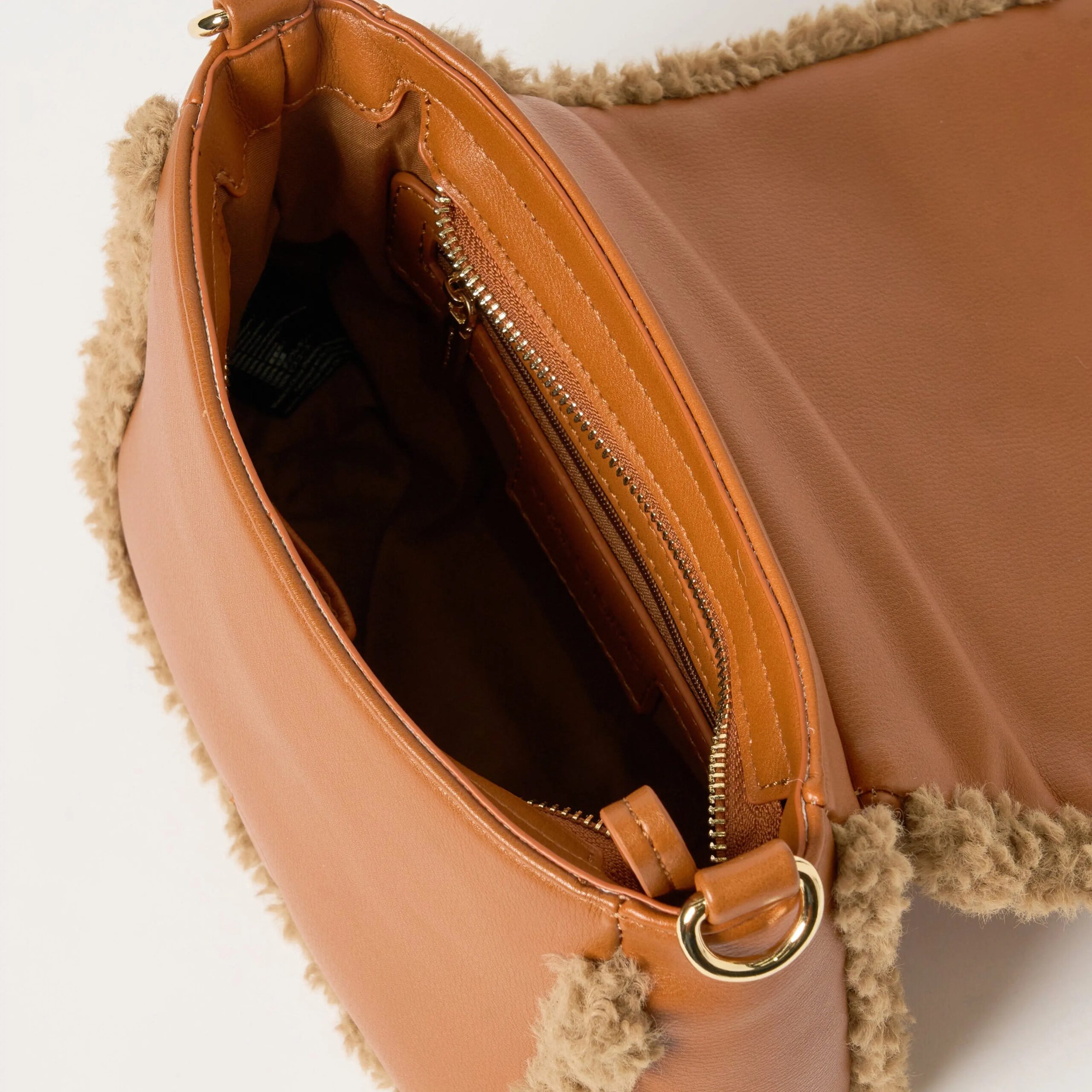 Shearling Crossbody - Sand - Image 4