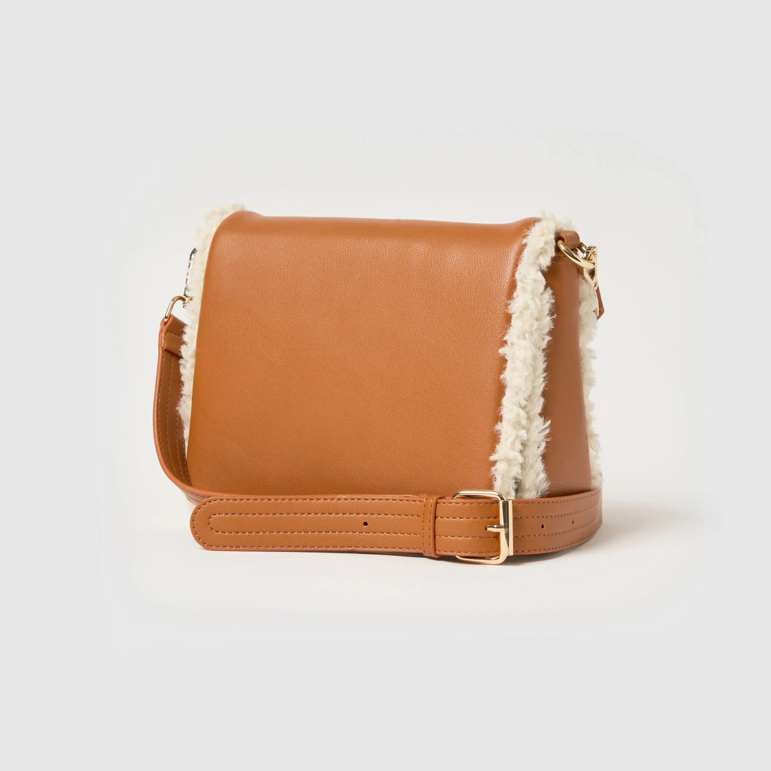 Shearling Crossbody - Tan - Image 2
